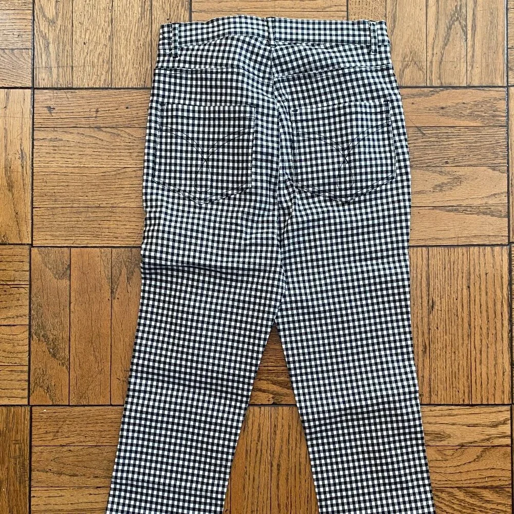 Unique Vintage high waisted black/white gingham capris size S - Picture 4 of 4
